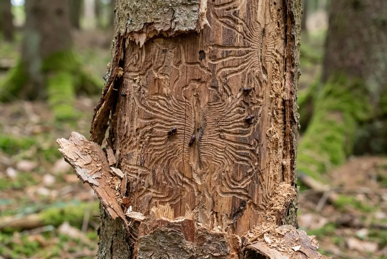Borkenkäfer-Monitoring und Waldschutz